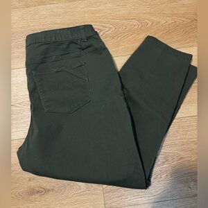 CJ Banks Plus Signature Slimming Ankle Jeans High Rise Green 16W